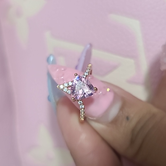 "Sweet Tiny Heart Pink Rose Gold Ring - Picture 3 of 4